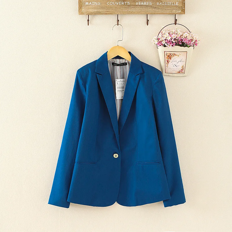 Женский блейзер на одной пуговице складной Блейзер яркого цвета для весны и