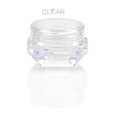 clear 2 г/3г/5 г банка для крема Алмазная форма для дизайна ногтей бутылка для крема пустой косметический контейнер для теней для век Крем Канистра Образец PS пластиковая коробка - Цвет: clear