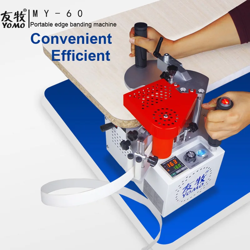 MY 60 портативный ленточный станок для кромок двухсторонний клеевой