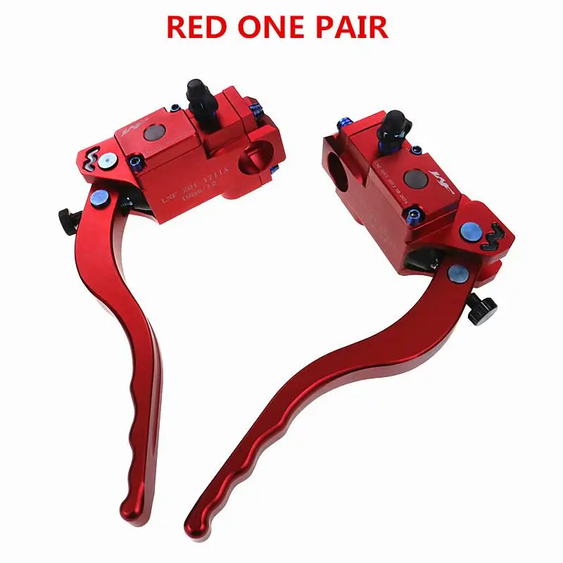red one pair 19 мм поршень мотоцикла Гидравлический тормозной цилиндр тормозной насос рычаг все ЧПУ для Honda Yamaha Kawasaki Suzuki изменить - Цвет: red one pair