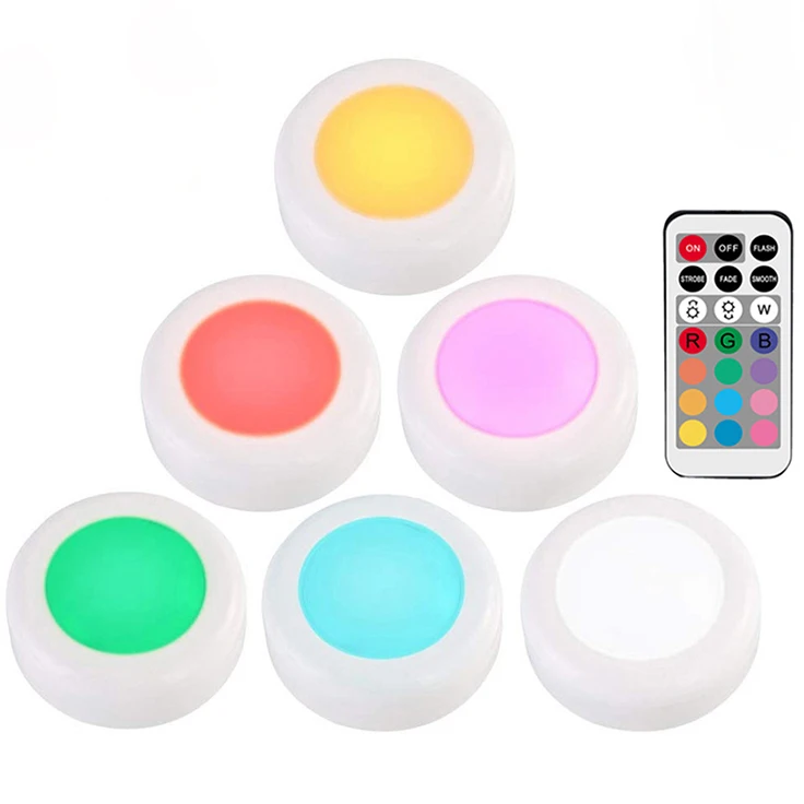 6 lamp 1 controller Беспроводной светодиодный светильник шайба s RGB 12 цветов затемняемый сенсорный датчик Светодиодная подсветка под шкаф для закрытого гардероба Лестницы прихожей ночника - Цвет: 6 lamp 1 controller