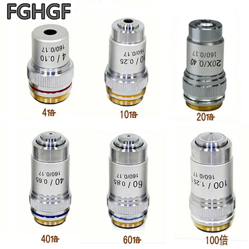Биологический микроскоп FGHGF SP2 ахроматический объектив 20X/60x /100X с пружинным