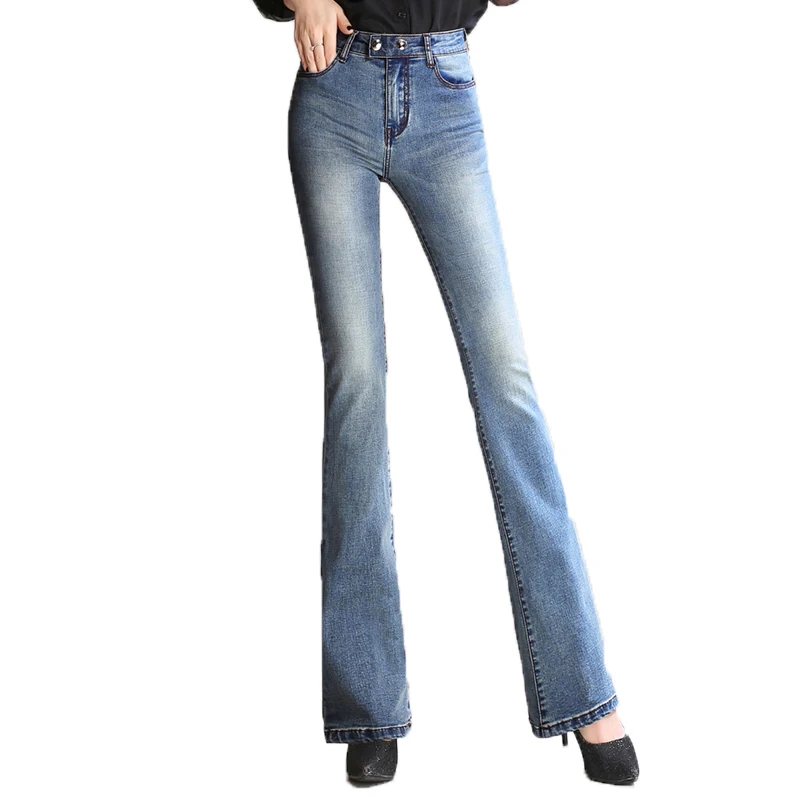 Джинсы женские свободные длинные с высокой талией большие размеры 33 32|jeans pants for