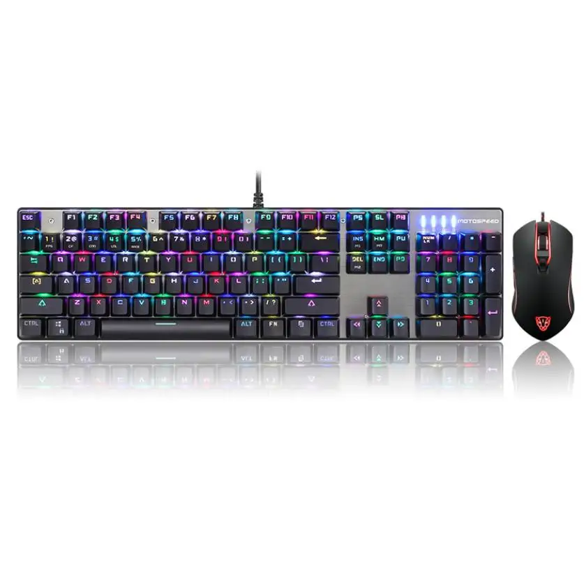 Игровая клавиатура и мышь Motospeed CK888 с радужной подсветкой для настольного ПК