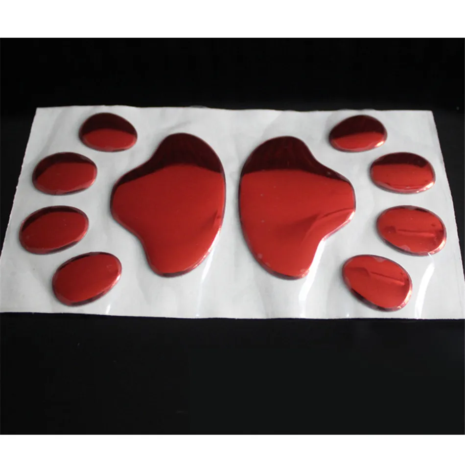 2 шт. автомобильный стикер собачья лапа 3D животное собака кошка медведь следы ПВХ