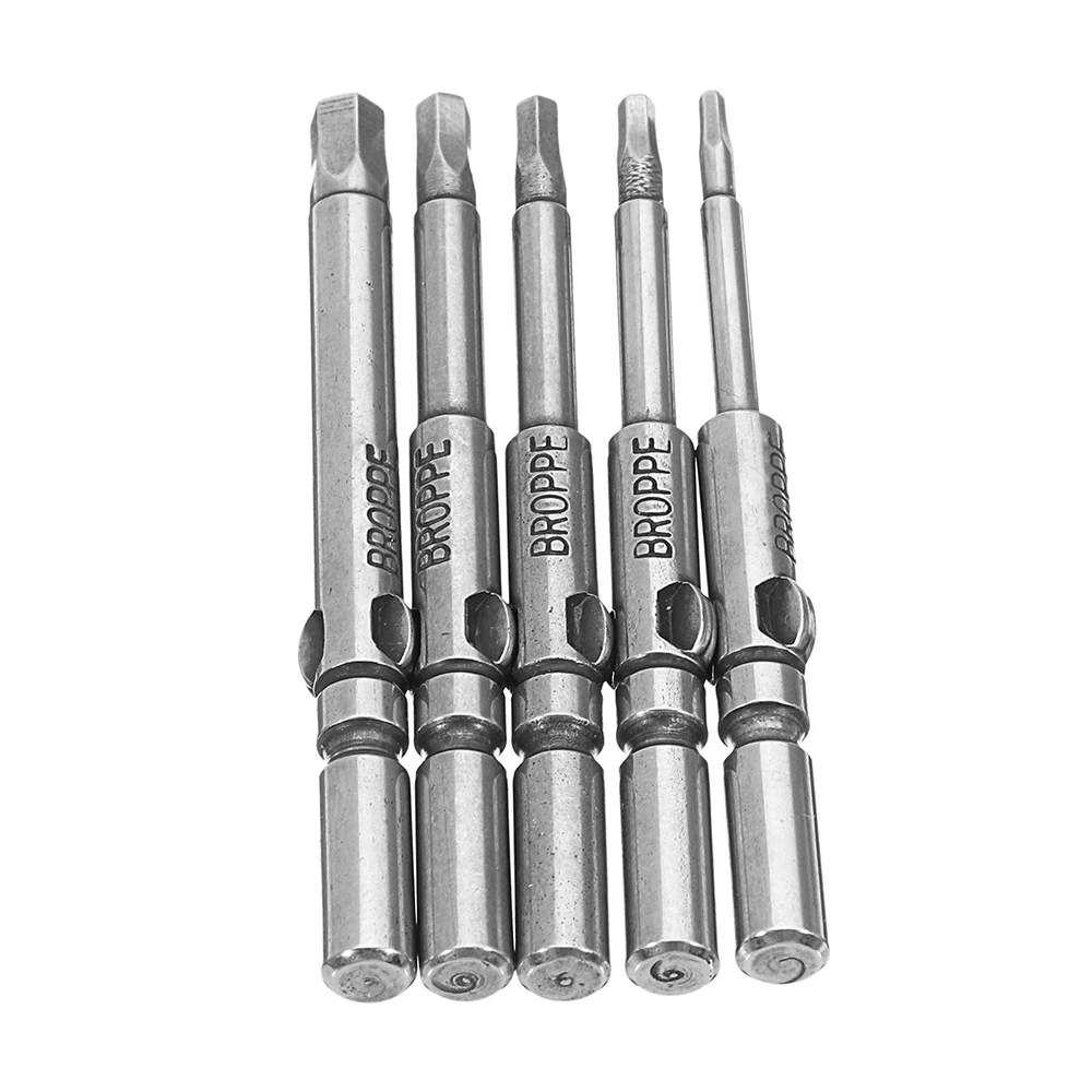 BROPPE 5 шт. 801 H1.5-H4 Шестигранная электрическая отвертка Набор бит мм круглый