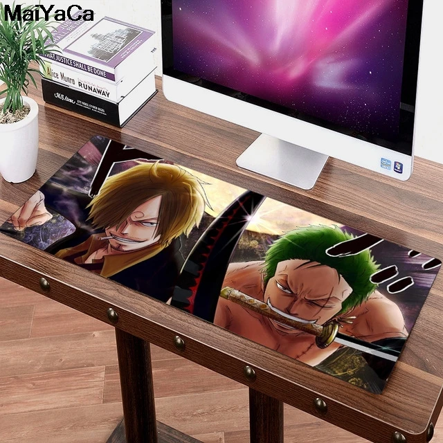 MaiYaCa 70x30 см большой коврик для мыши игровой скоростной одна штука Luffy Roronoa Zoro Ace Japan