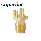 10 шт., концевые гнездовые коннекторы для монтажа печатной платы Superbat, концевые коннекторы для монтажа печатной платы. 040 ''(1 мм) RF коаксиальный коннектор