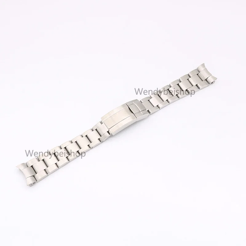 CARLYWET 20mm Steel Two Tone Gold Silver Solid Curved End Link Clasp Wrist Watch Band Strap Bracelet For Submariner GMT