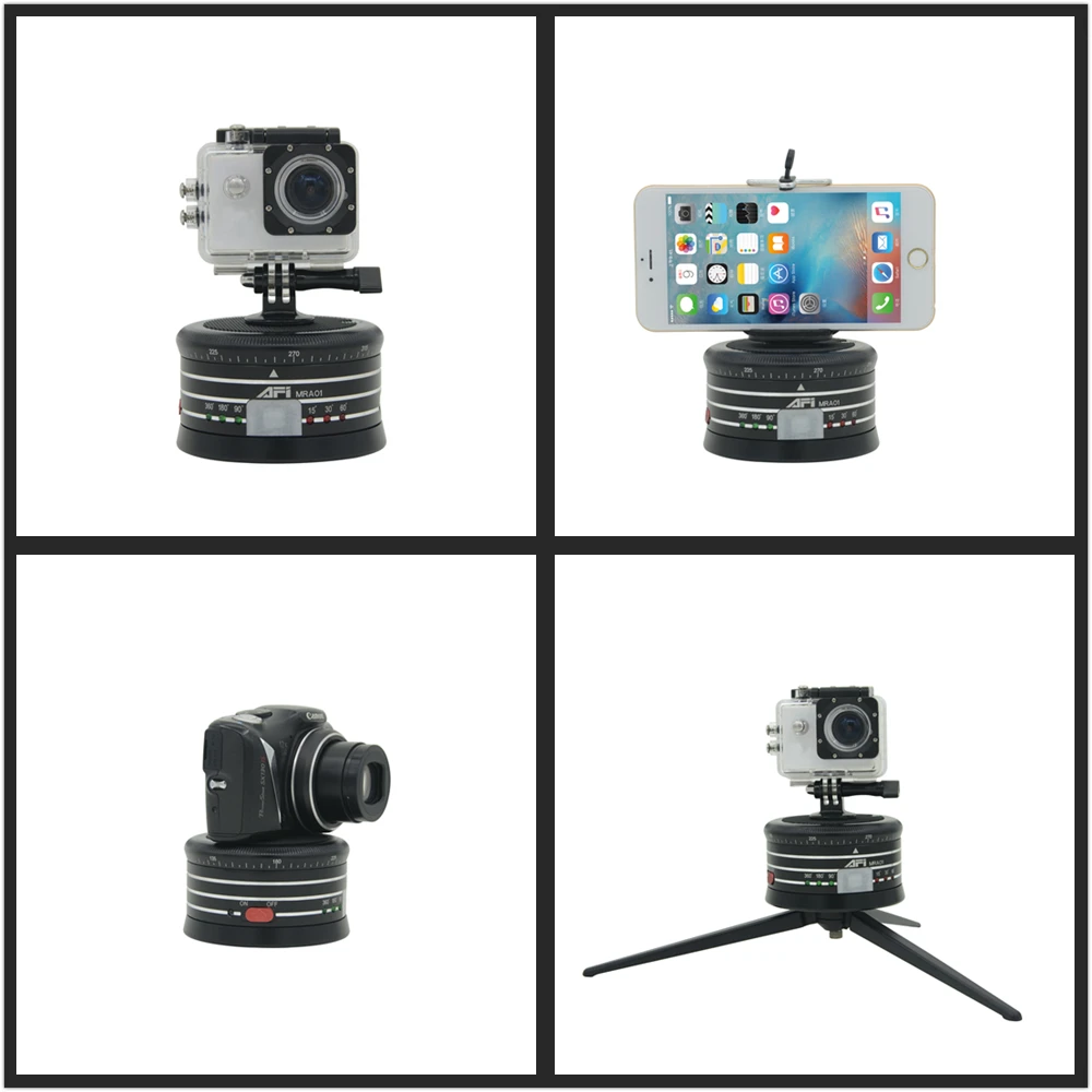 AFI MRA01 Professional 360 Degree Panorama Head Metal Electric Ball for GoPro hero 4 SJCAM SJ4000 Action Camera Smartphones | Электроника
