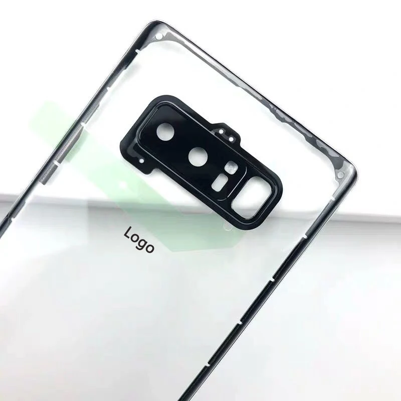 Прозрачный чехол на заднюю дверь для samsung Galaxy Note 8 N950 N950F N9500 SM-N950 корпус крышка батареи чехол+ Камера Лен с наклейкой