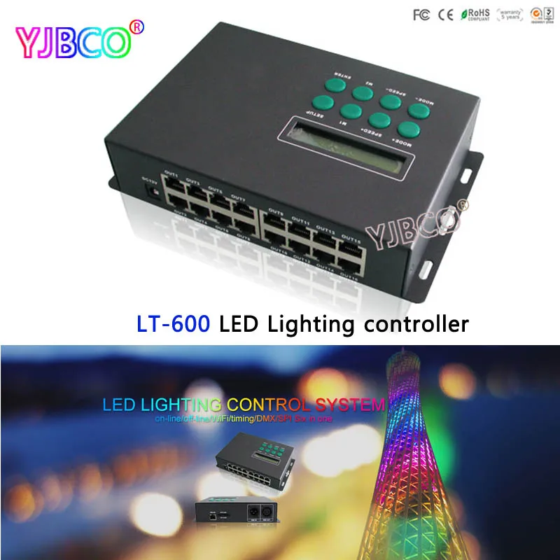 led controller LT-600 LED Lighting Control System level online/offline/Wifi/DMX/SPI SD card Driving ICs WS2811 LPD6803 etc | Лампы и