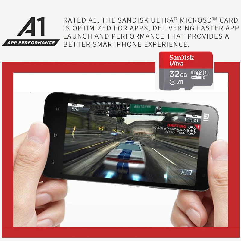 32 г 98 МБ/с. SanDisk Ultra оригинальный SDHC C10 Micro карты памяти картао SD ГБ HC смартфон