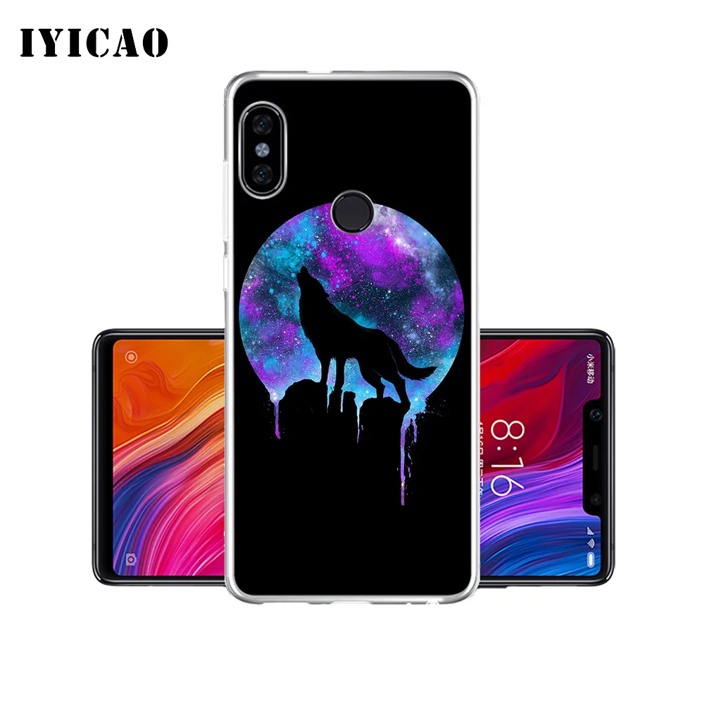 Мягкий силиконовый чехол для телефона IYICAO Animal Wolf Xiaomi Mi 9 8 SE 6 A1 A2 Lite F1 MIX2S MIX3 TPU |