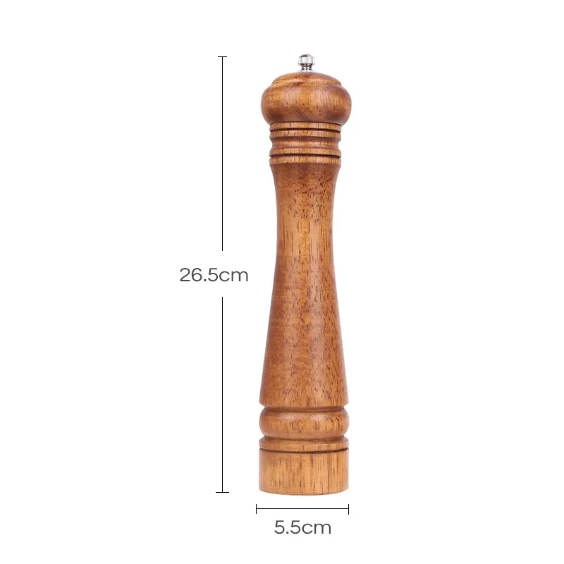 10 inch Anpro мельницы для соли и перца из натурального дуба, ручная мельница для перца, керамический сердечник, ротор, многоцелевой инструмент для кухни - Цвет: 10 inch