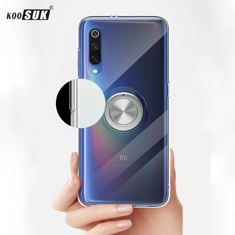 Прозрачный мягкий силиконовый чехол для телефона Xiaomi 9 Ring Case MI 8 6X A2 MIX 2 S роскошная