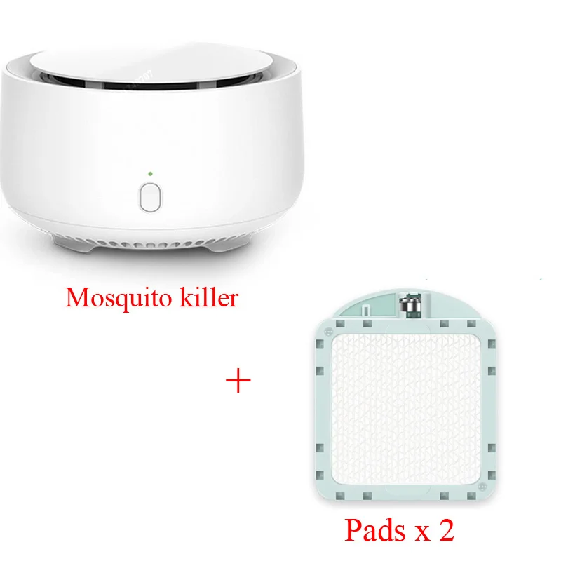 with 2 pad Xiaomi Mijia, Отпугиватель комаров, Функция синхронизации, без нагрева, вентилятор, привод, Отпугиватель насекомых, для использования в помещении, для лета - Цвет: with 2 pad