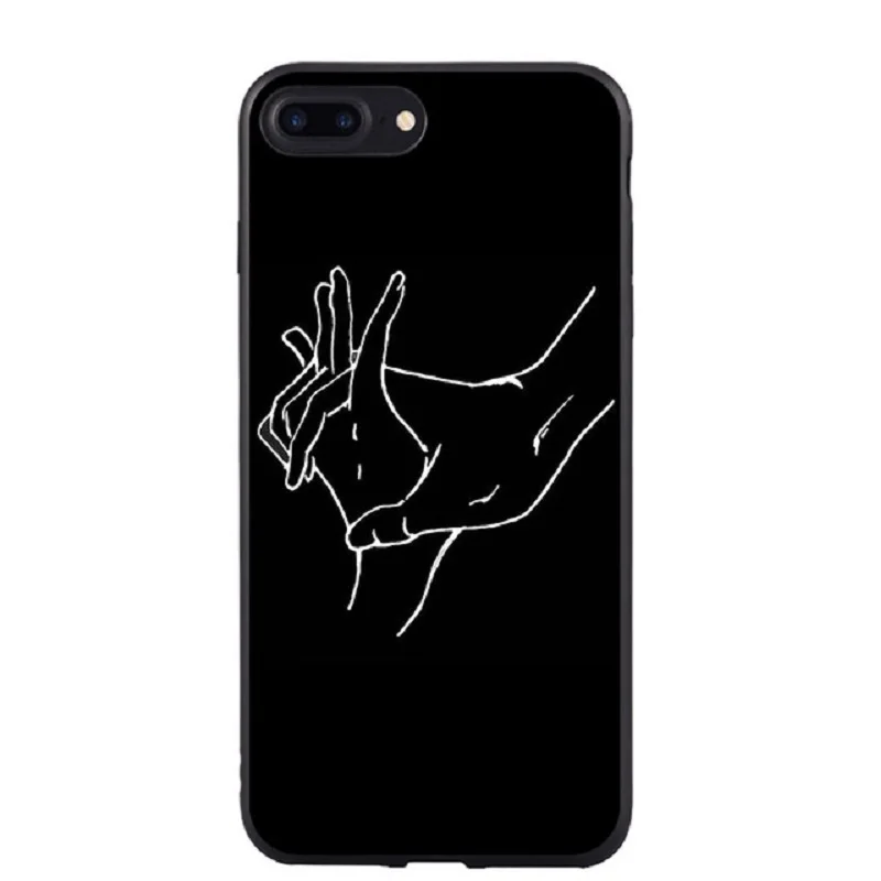 Линия друзей искусство телефон Coque чехол для iphone 7 8 плюс X поцелуй сердце Мягкий