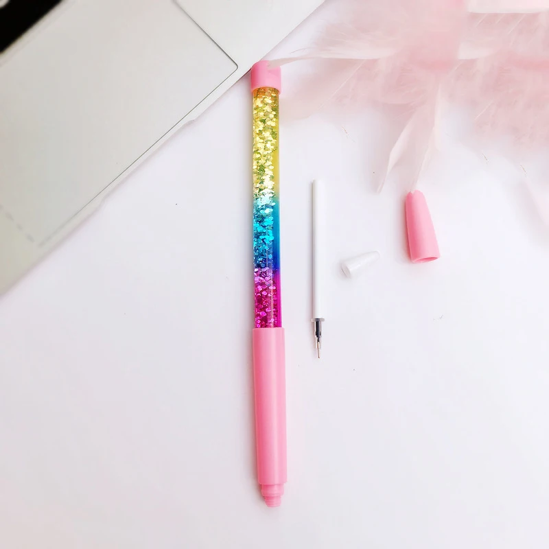 Милая Шариковая ручка 0 5 мм с волшебной палкой шариковая песком блестящая - Фото №1
