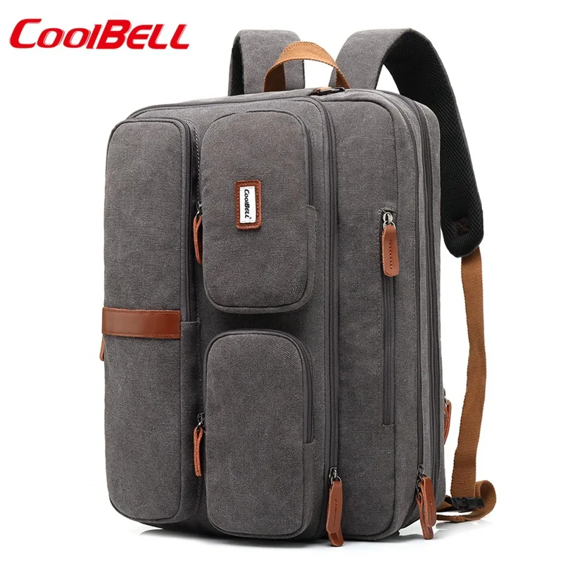 Coolbell 17 дюймов Большой Вместительный мужской рюкзак для ноутбука сумка на плечо С