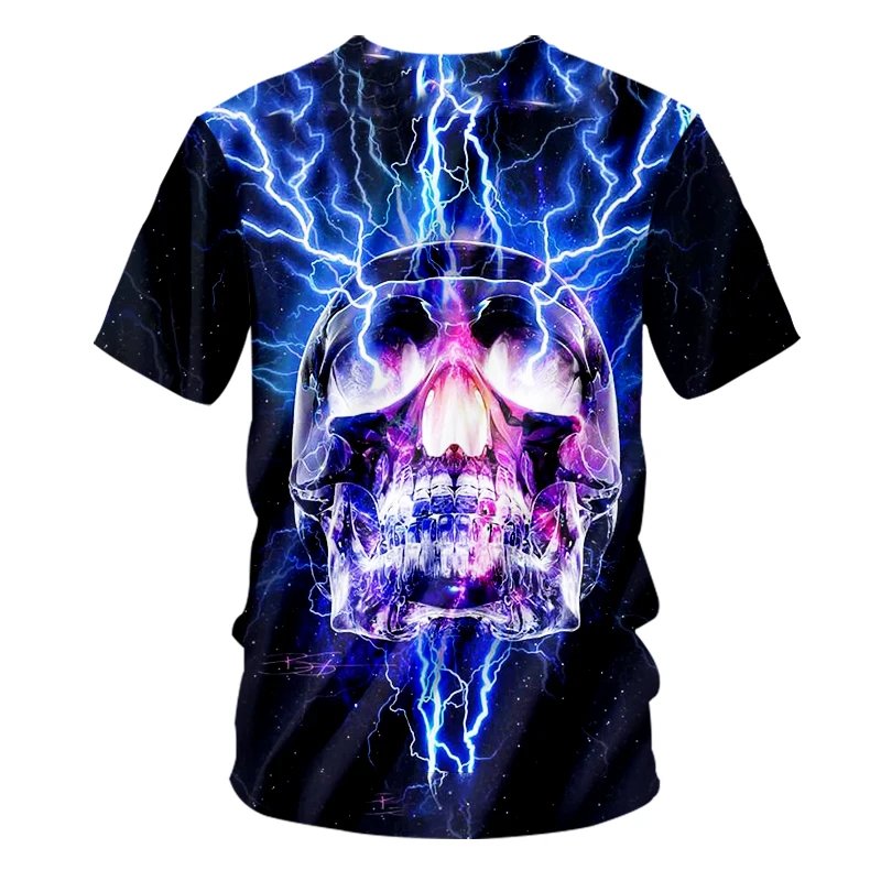 

UJWI T Shirts Boy Hot V Neck Short Sleeve Skulls 3D Tee Shirt Print Smokes skull Hiphop Plus Size 5XL 6XL Garment Hombre T-shirt