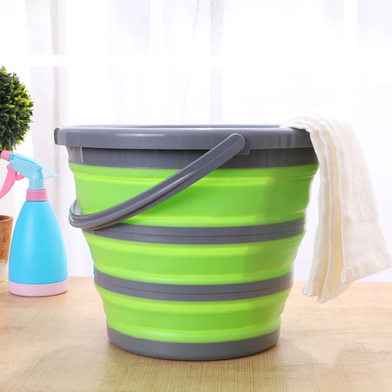 10 круглых складных переносных рыбацких ведра для воды Складные Spave Saver мытья