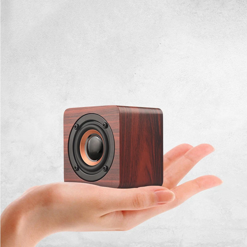 Queenview Wooden Wireless Bluetooth Speaker Mini Portable HiFi Speakers Strong Bass caixa de som Soundbar Music Soundbox Altavoz |