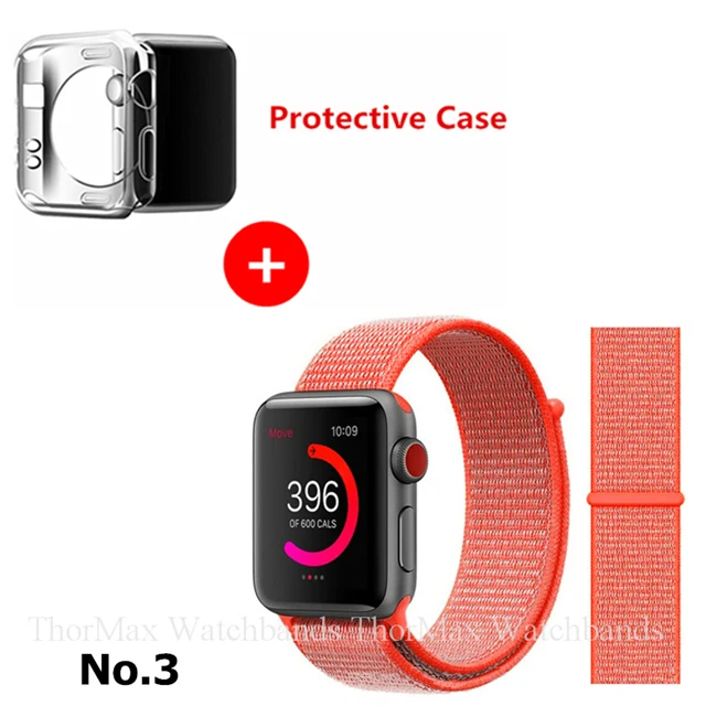 3-fresh orange Ремешок для Apple Watch Series 4 3 2 1 38 мм 42 мм нейлоновый мягкий дышащий браслет сменный ремешок Спортивная петля для iwatch 4 40 мм 44 мм - Цвет ремешка: 3-fresh orange