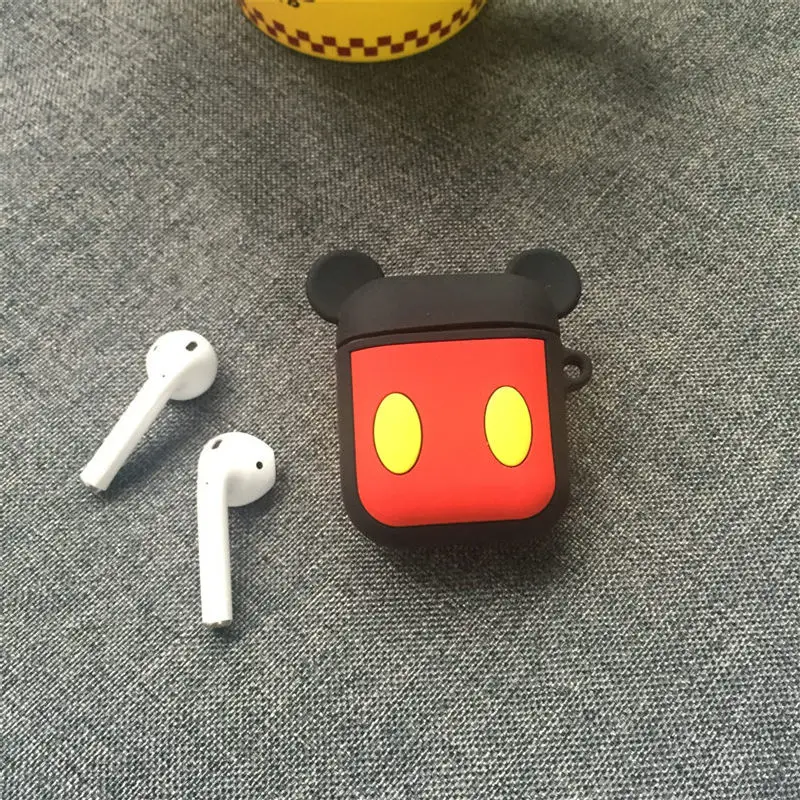 2 Мультфильм Микки Минни чехол для Apple Bluetooth наушники Airpods чехол наушники милый силиконовый чехол коробка Air Pods 2 аксессуары - Цвет: 2