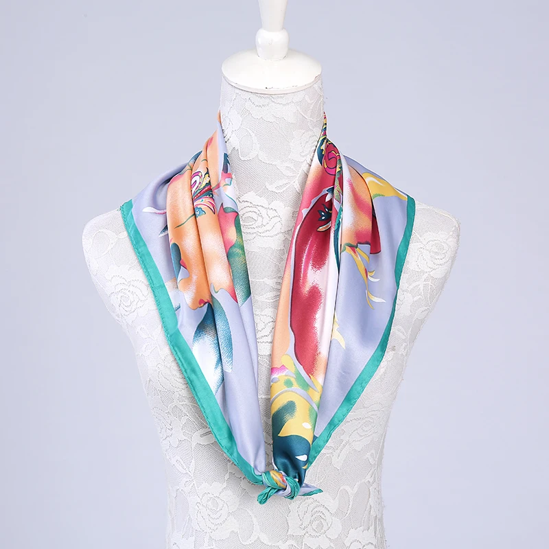 Женский шарф-Бандана Marte &amp Young модный квадратный цветочный шейный платок из