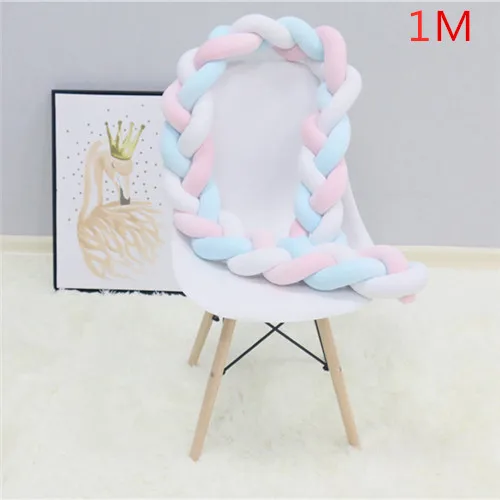 as picture 1M 1 м/2 м/3 м Детская кровать бампер узел детская кровать подушка De Lit Tresse Bebe бортики для кроватки Детская кроватка бампер декор комнаты - Цвет: as picture 1M