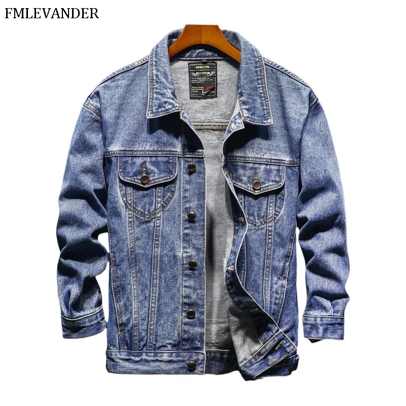Модные джинсовые куртки 2019 Корея джинсы дизайнейрская одежда мужская верхняя |