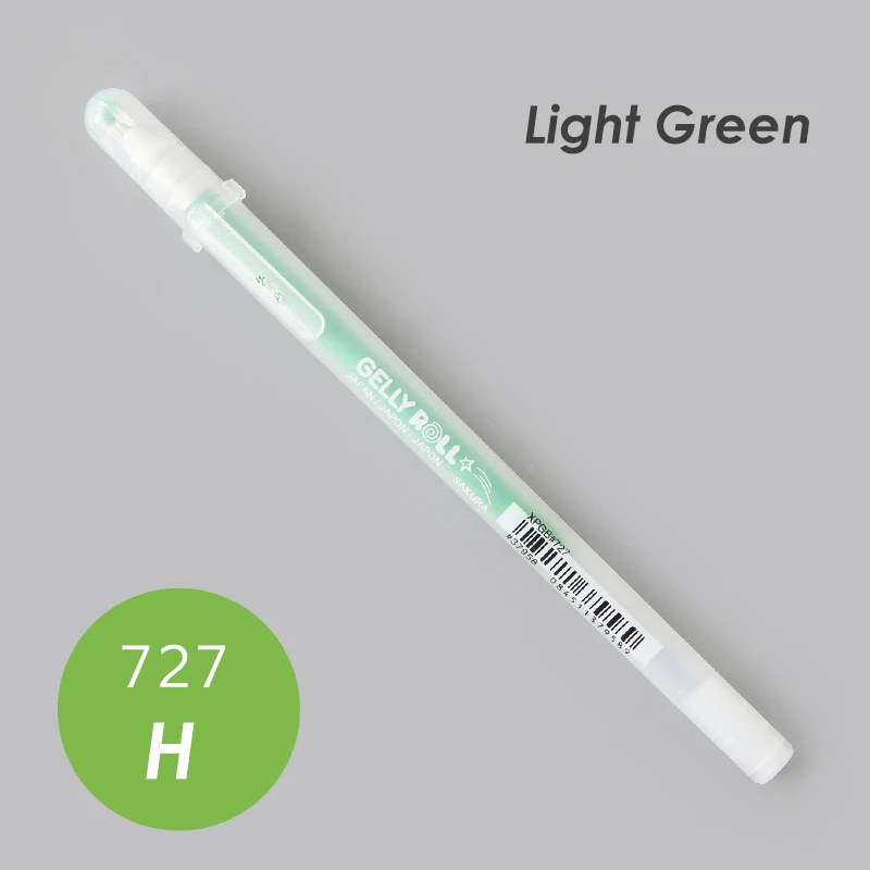 H Light Green SAKURA 0,6 мм блестящая цветная гелевая ручка гелли рулон stardust ручка выделители ручка для скрапбукинга Сделай Сам стационарная - Цвет: H Light Green