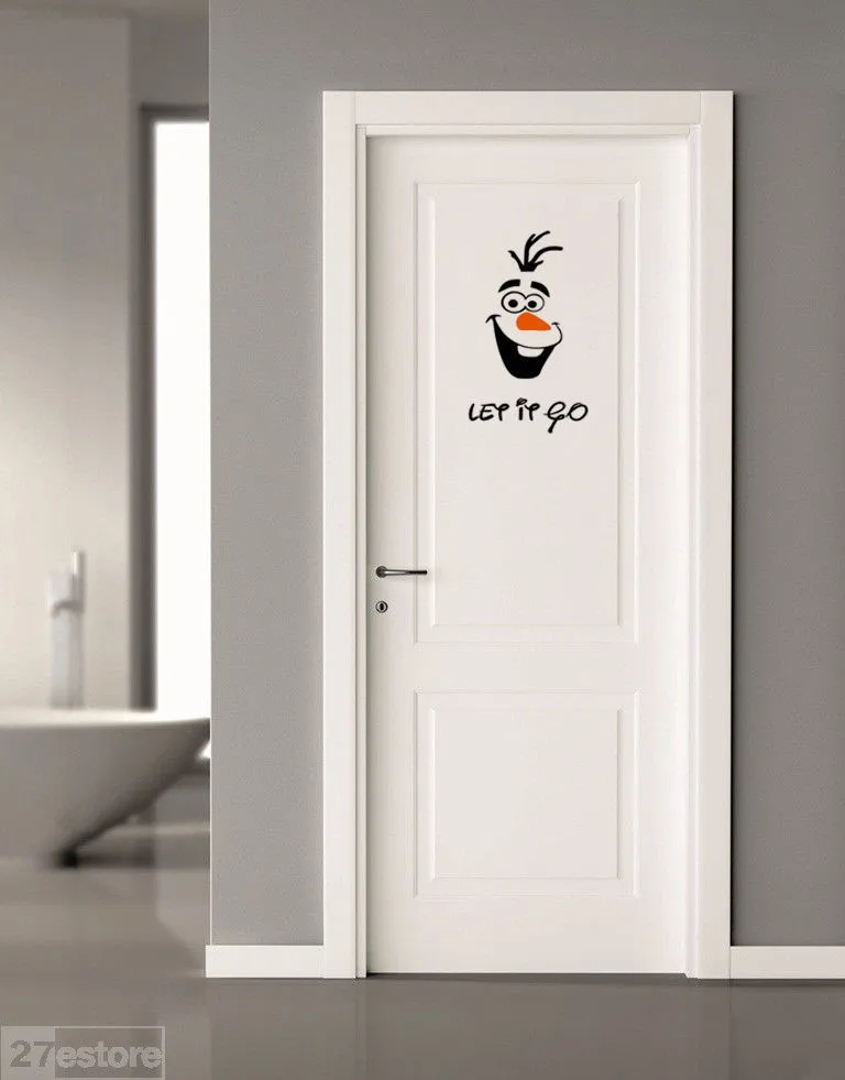 Забавное лицо Олаф и квот Let It Go Милая Новинка унитаз или сиденье настенная Мода 3D