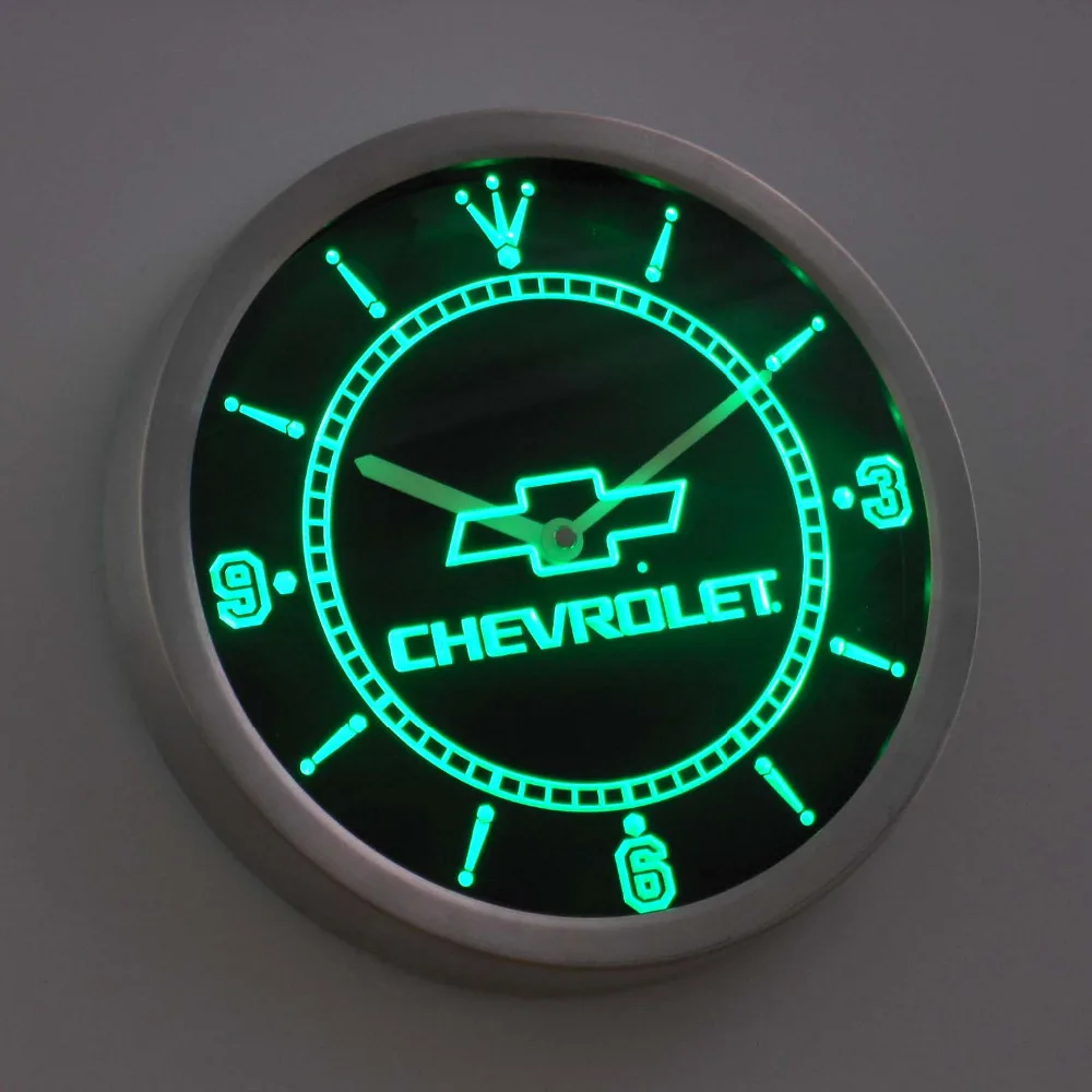 Неоновый светильник chevrolet nc0817 светодиодный настенный светильник|wall clock|led wall