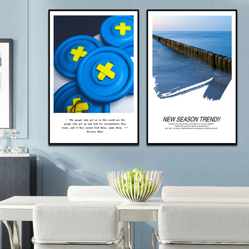 Gohipang скандинавский Синий воздушный шар морские постеры и принты Картина на