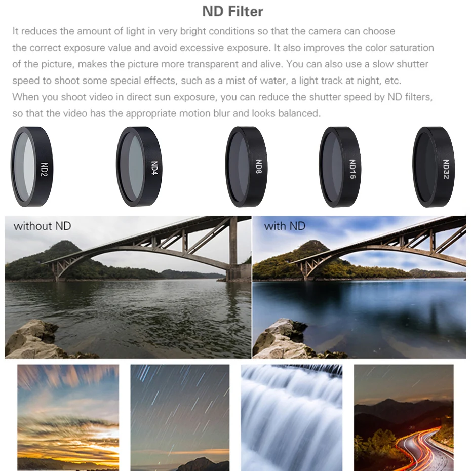 Фильтр для объектива Phantom 3 UV CPL ND4 8 16 32 фильтры для DJI Phantom 3 standard/Advanced/SE/Pro 4K Gimbal аксессуары для камеры