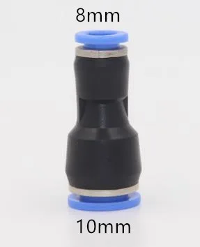 Новый прямой пневматический Соединитель 8 мм до 10 с одним касанием быстрый пресс