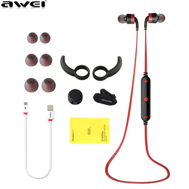 Awei A960BL Беспроводной Bluetooth Гарнитуры Hi Fi стерео Смарт Спорт наушники для iPhone smartphonem