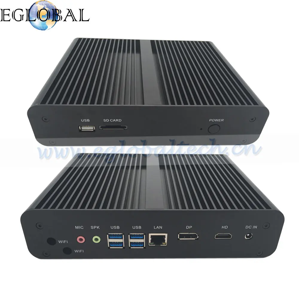 Безвентиляторный мини ПК 7 го поколения Core i7 7500u Max 3 5 ГГц Intel HD Graphics 620 Barebone HTPC Windows 10
