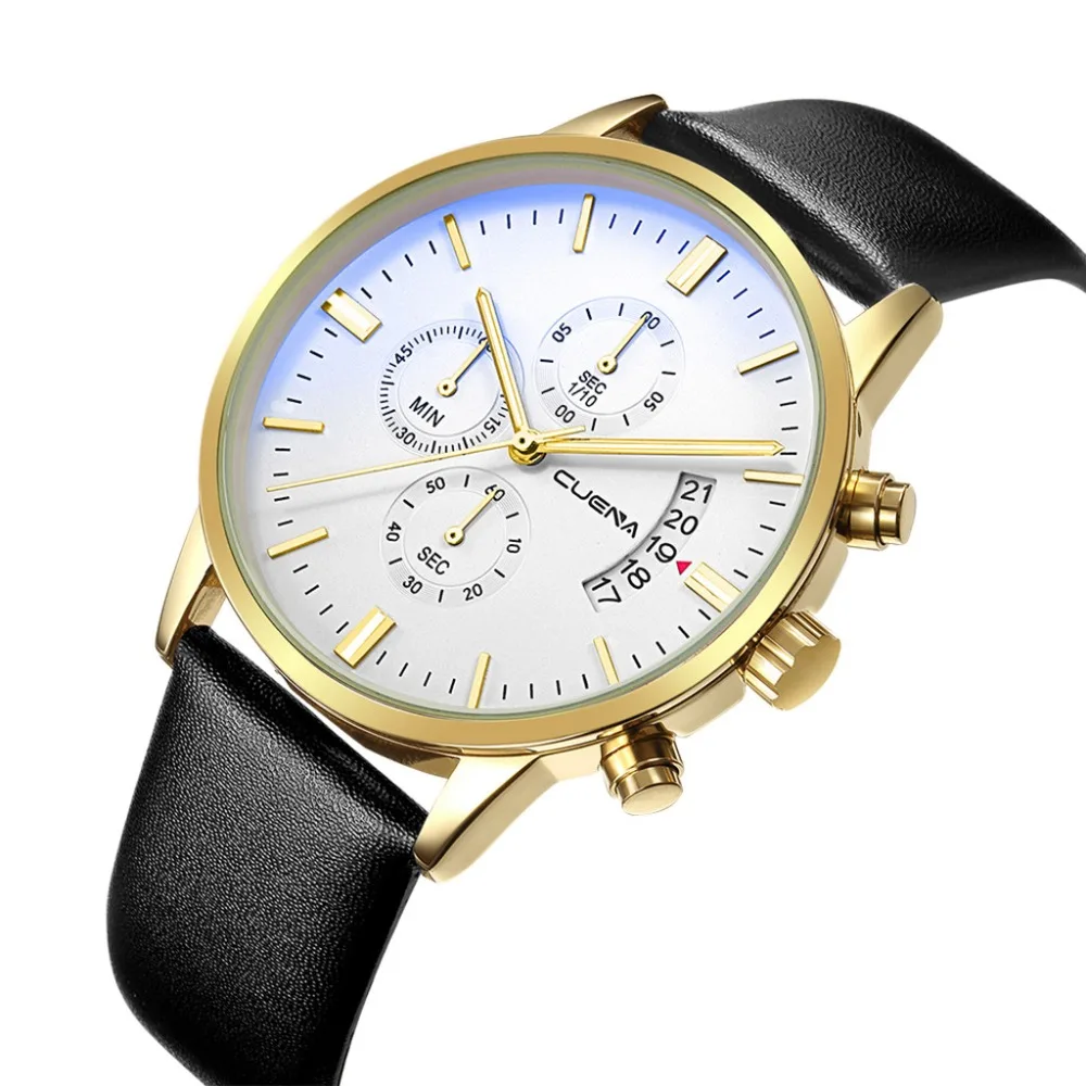 Роскошные мужские и женские часы кожаные модные повседневные золотые серебряные