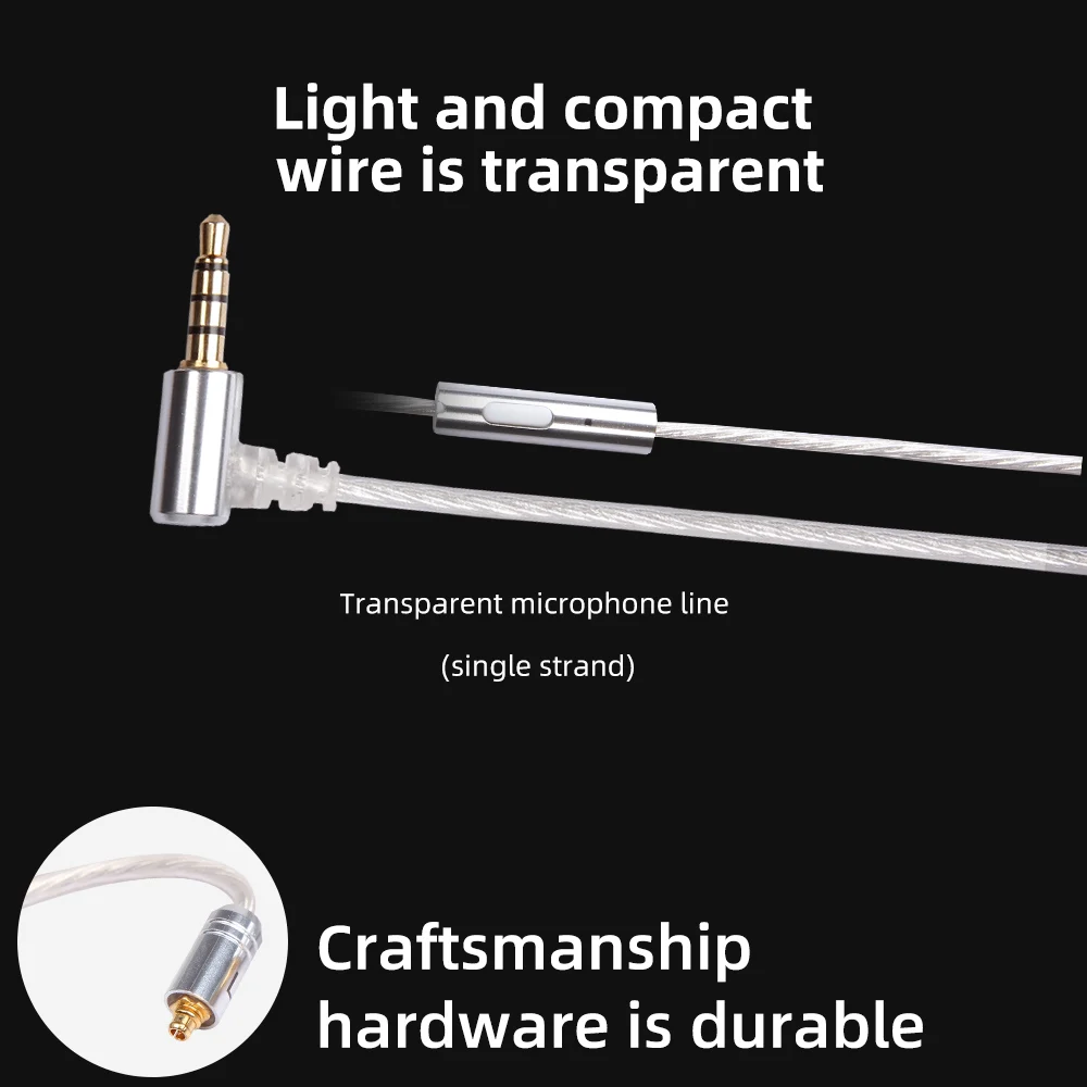 FDBRO Серебристые наушники MMCX A2DC 2Pin IE80 IM кабель 3,5 мм с микрофоном сменный провод для наушников SE215 SE425 SE535