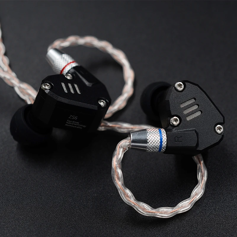 Наушники KZ MMCX/2PIN pin ZST ZS10 AS10 BA10 ES4 ZS6 V80 ZSN медные и посеребренные улучшенные