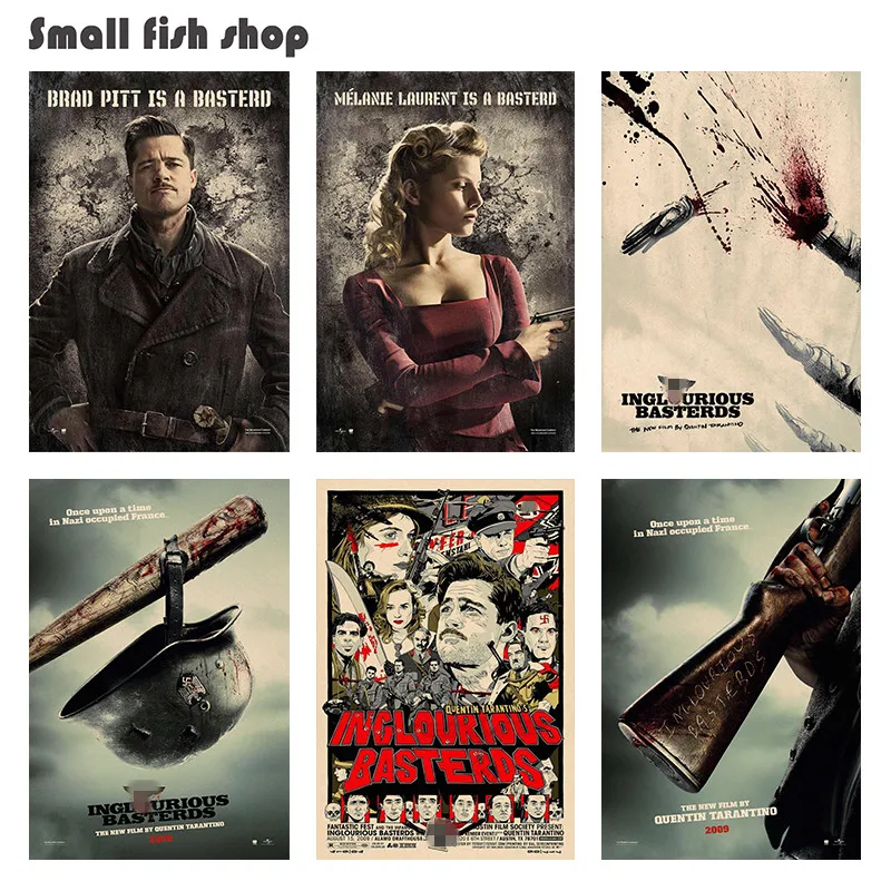 Inglourious Basterds украшение для дома Крафт Фильм плакат рисунок сердечник наклейки на