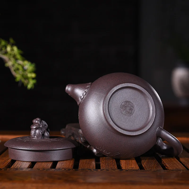 Фиолетовая глина yixing pot Подлинная artisan mine старая фиолетовая глина дракон горшок кунгфу чайник чайный набор замена волос