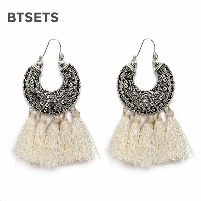 BTSETS большие серьги-кольца для женщин Bijoux круглые богемные ручной работы