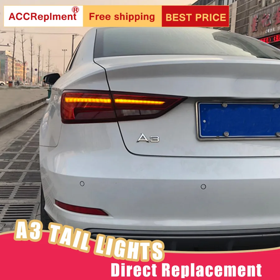 Светодиодный фонарь светильник s в сборе для Audi A3- светодиодный задний фонарь стоп-сигнал заднего хода светильник беспроводной сзади Резервное копирование лампа DRL для хвостовой части автомобиля светильник s