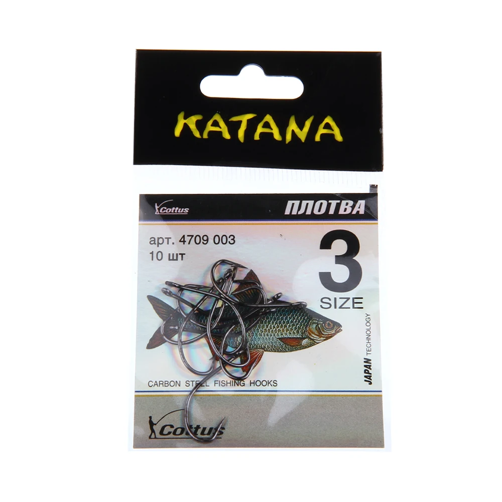 FISH KING KATANA Cottus 50 шт./лот Size3 Size12 рыболовный крючок из углеродистой стали с