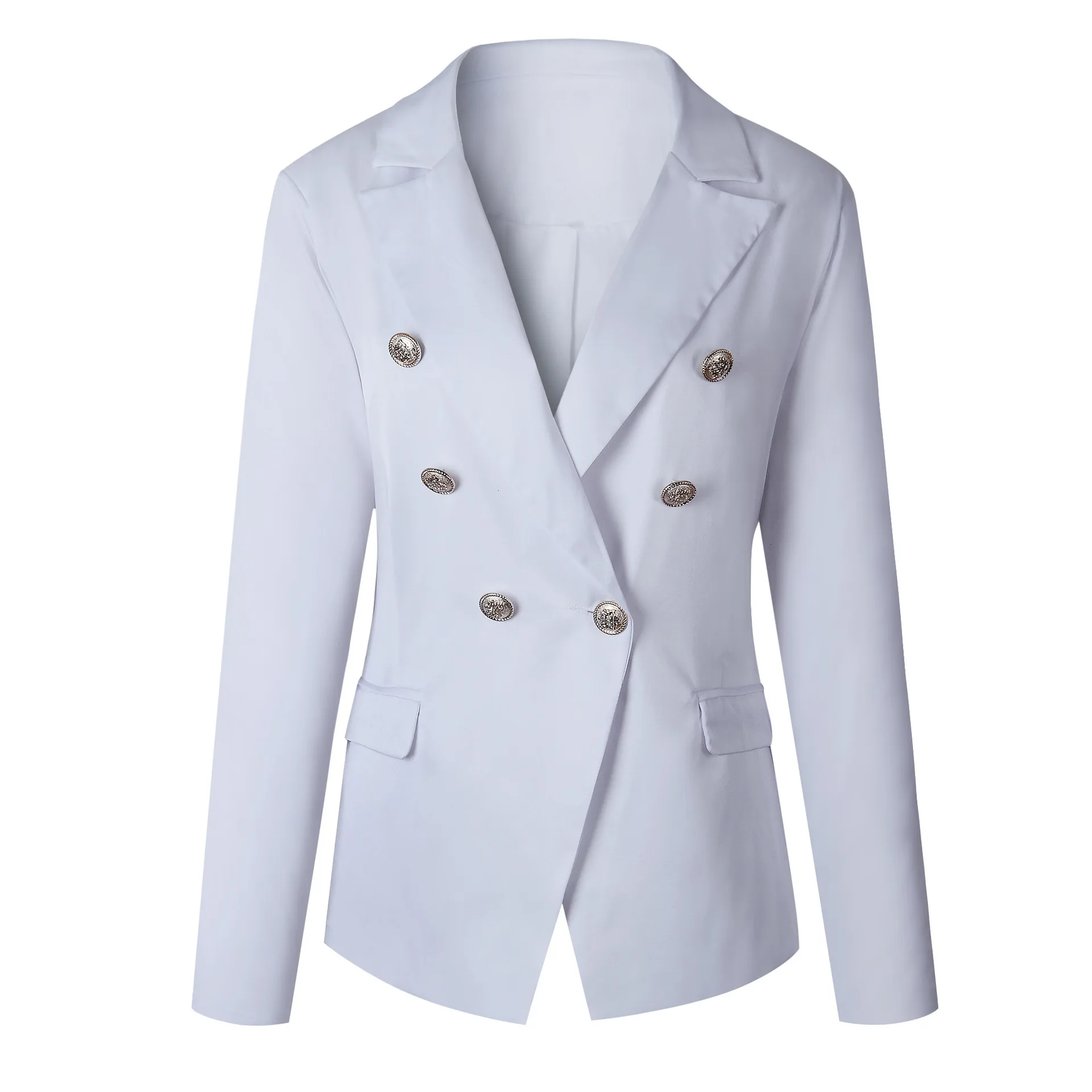 

Woman Fashion Slim Suit Temperament Easy Time Short Tops Women's Clothing Double Breasted 2019 Solid Loose Womens Blazers