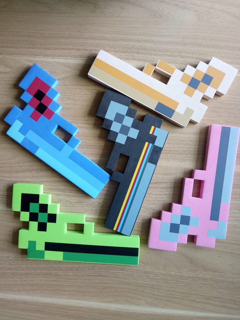 2019 Новый игрушки Minecraft Пена Алмазный пистолет EVA подарочные модельные для детей